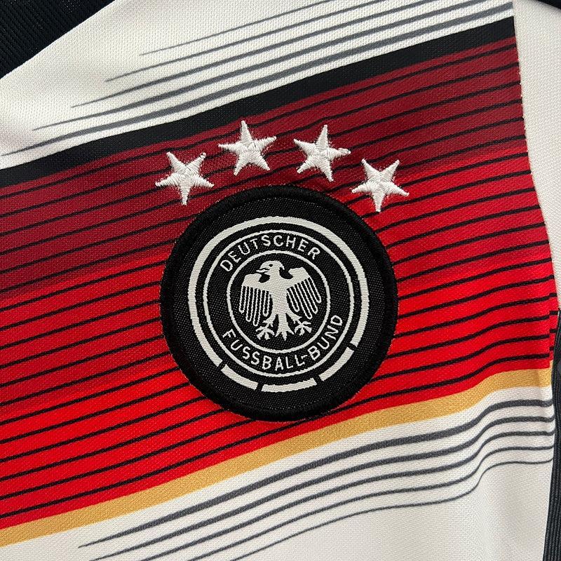 Conjunto Retrô Infantil Seleção Alemanha l 2014 Branco Modelo Torcedor
