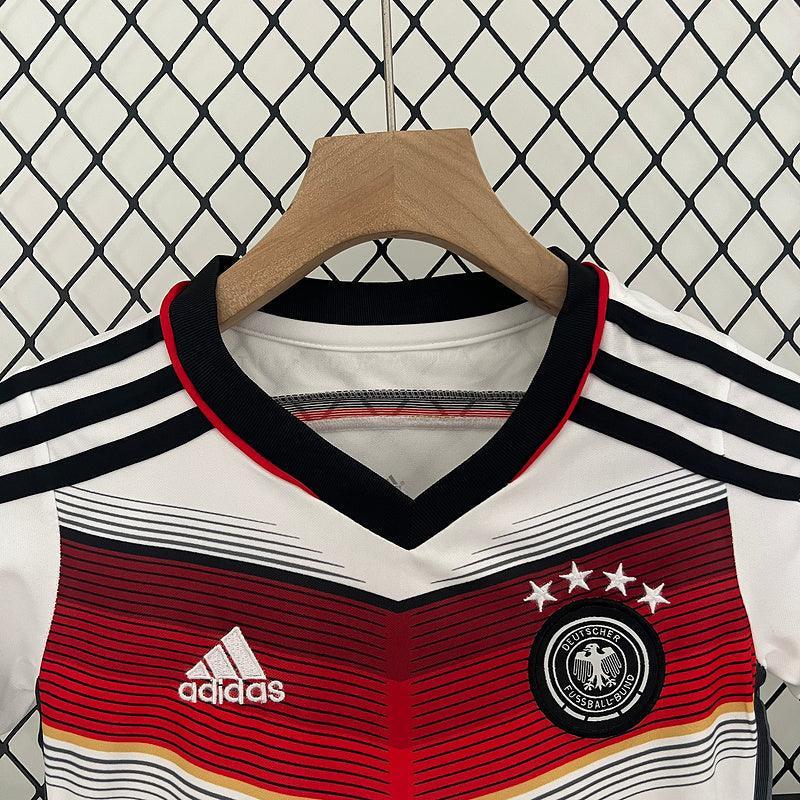 Conjunto Retrô Infantil Seleção Alemanha l 2014 Branco Modelo Torcedor