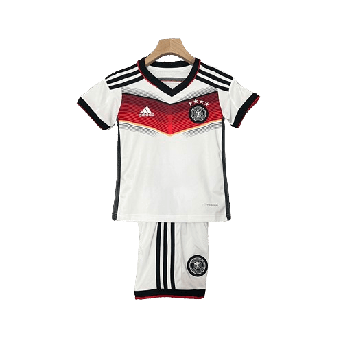 Conjunto Retrô Infantil Seleção Alemanha l 2014 Branco Modelo Torcedor