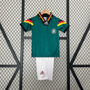 Conjunto Retrô Infantil Seleção Alemanha ll 1992 Torcedor Verde