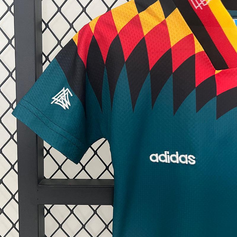Conjunto Retrô Infantil Seleção Alemanha ll 1994 Torcedor Azul