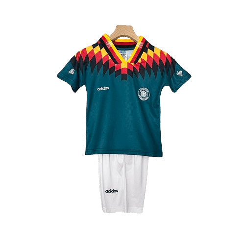 Conjunto Retrô Infantil Seleção Alemanha ll 1994 Torcedor Azul