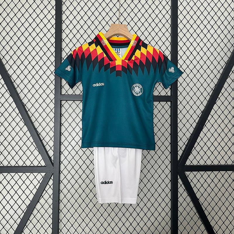 Conjunto Retrô Infantil Seleção Alemanha ll 1994 Torcedor Azul