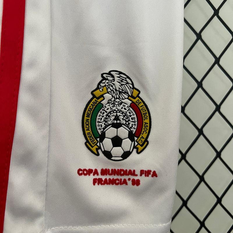 Conjunto Retrô Infantil Seleção México l 1998 Torcedor Verde
