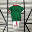 Conjunto Retrô Infantil Seleção México l 1998 Torcedor Verde