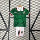 Conjunto Retrô Infantil Seleção México l 1998 Torcedor Verde
