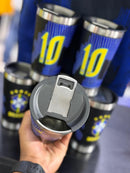 Copo Térmico Brasil Azul, Copo Térmico, Copo Térmico Stanley, Copo Stanley, Copo de aço inox, Copo Azul, Copo da Seleção, Copo da Seleção Brasileira Azul, Copo da Copa do mundo, Copo da Copa