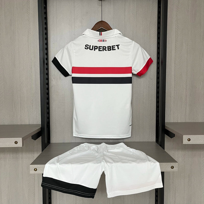 Kit Infantil São Paulo Home 24/25 Torcedor Branco
