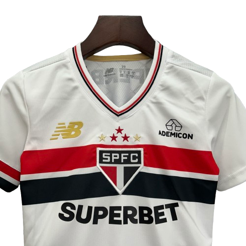 Kit Infantil São Paulo Home 25/26 Branco