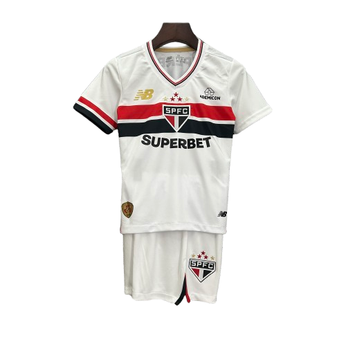 Kit Infantil São Paulo Home 25/26 Branco