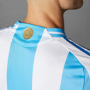 Camisa Adidas Argentina Copa América Torcedor 2024/25 Masculino Branco e Azul Celeste