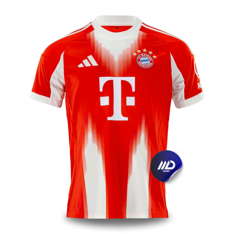 Camisa Bayern de Munique Home 25/26 - Torcedor Adidas Masculino - Vermelho e Branco