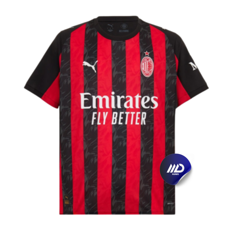 Camisa AC Milan Home 25/26 - Torcedor Puma Masculino - Vermelho e Preto