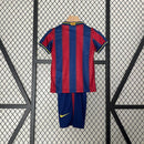 Conjunto Retrô Infantil Barcelona l 2009/10 Torcedor Grena