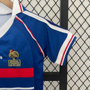Conjunto Retrô Infantil Seleção França l 1998 Azul Modelo Torcedor