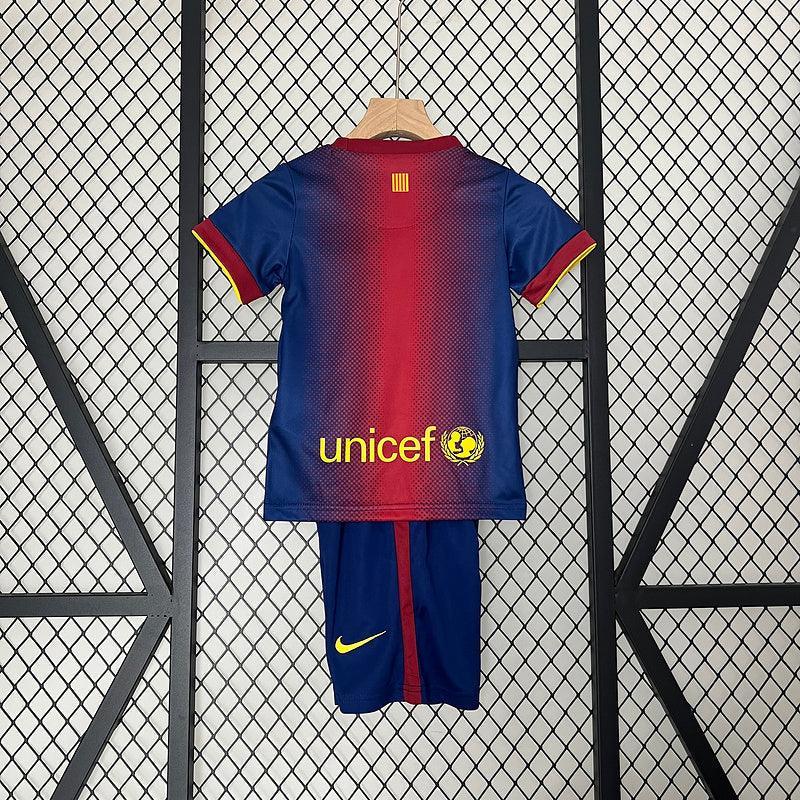 Conjunto Retrô Infantil Barcelona l 2012/13 Torcedor Grena