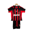 Conjunto Retrô Infantil Milan l 2006/07 Torcedor Rubronegra