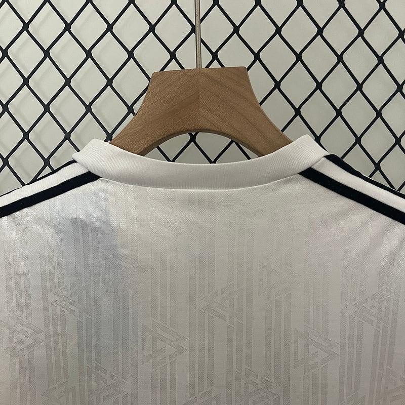 Conjunto Retrô Infantil Seleção Alemanha l 1990 Branco Modelo Torcedor