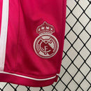 Conjunto Retrô Infantil Real Madrid ll 2014/15 Vermelho Modelo Torcedor