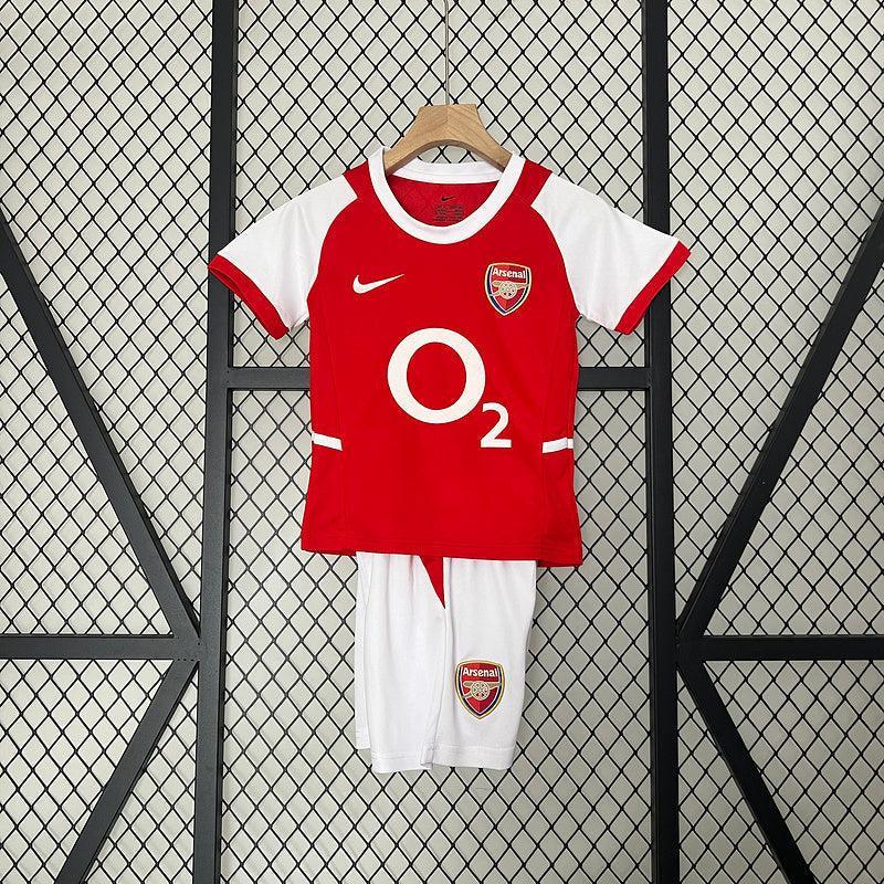 Conjunto Retrô Infantil Arsenal l 02/04 Torcedor Vermelho