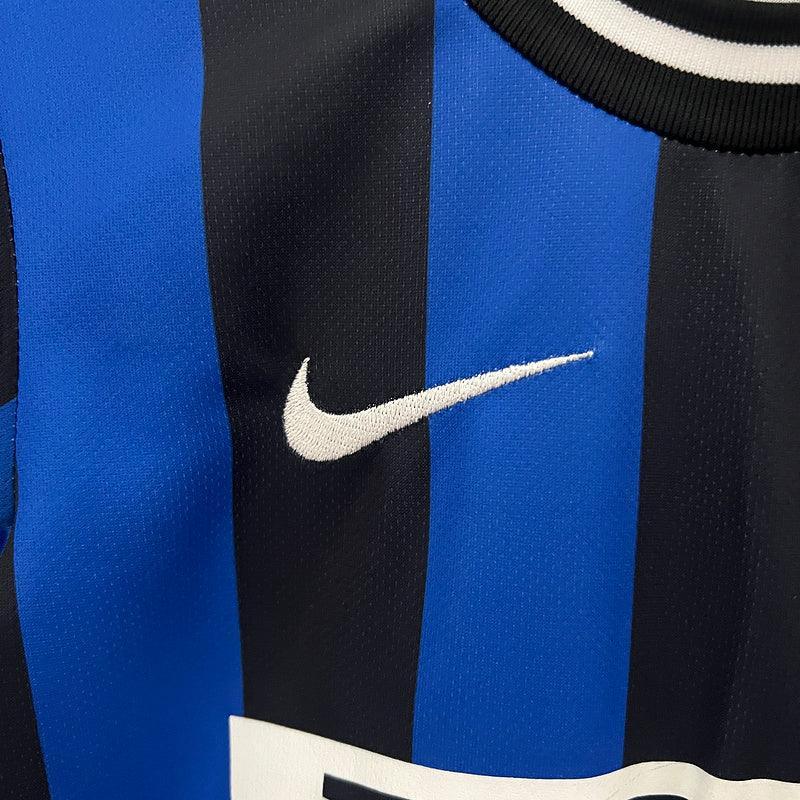 Conjunto Retrô Infantil Inter de Milão l 2009/10 Azul Modelo Torcedor