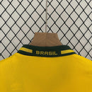 Conjunto Retrô Infantil Seleção Brasil l 1994 Amarelo Modelo Torcedor