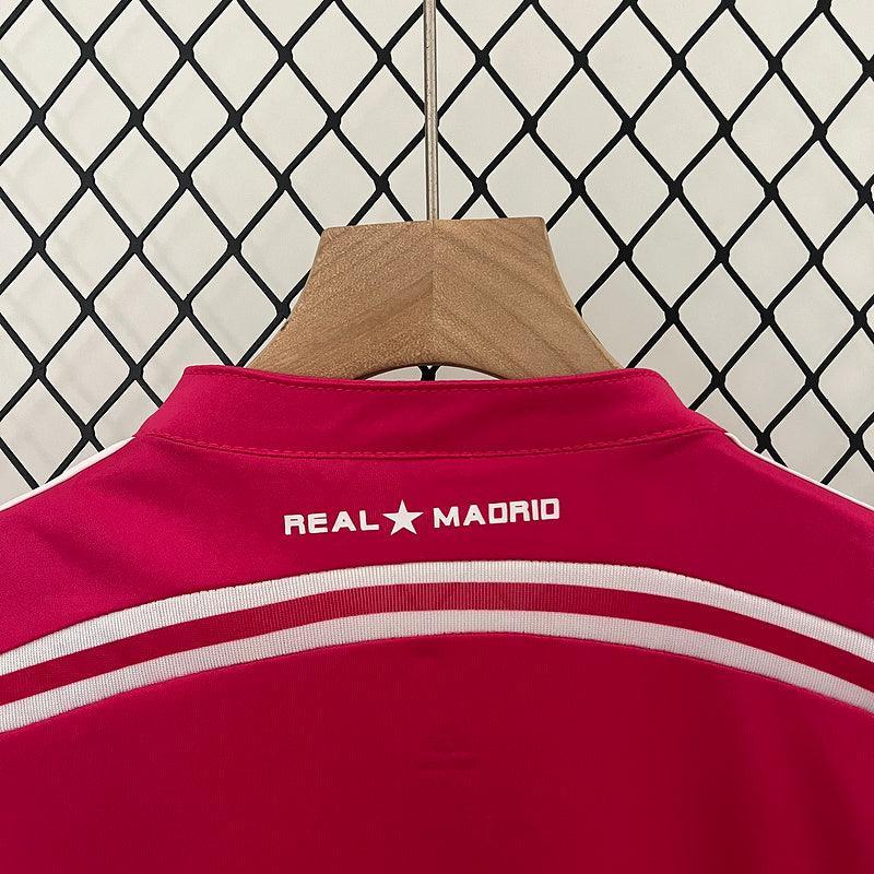 Conjunto Retrô Infantil Real Madrid ll 2014/15 Vermelho Modelo Torcedor