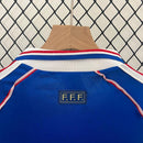Conjunto Retrô Infantil Seleção França l 1998 Azul Modelo Torcedor