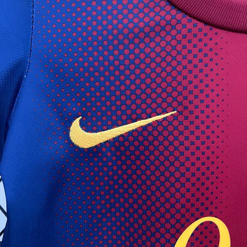 Conjunto Retrô Infantil Barcelona l 2012/13 Torcedor Grena