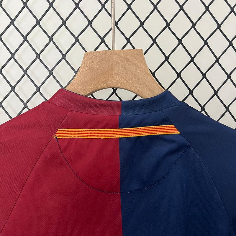 Conjunto Retrô Infantil Barcelona l 2008/09 Torcedor Grena