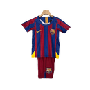 Conjunto Retrô Infantil Barcelona l 2005/06 Torcedor Grena