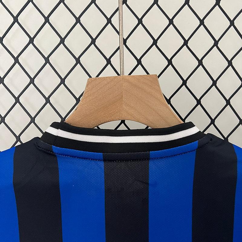 Conjunto Retrô Infantil Inter de Milão l 2009/10 Azul Modelo Torcedor