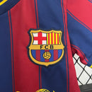 Conjunto Retrô Infantil Barcelona l 2009/10 Torcedor Grena