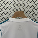 Conjunto Retrô Infantil Real Madrid l 2017/18 Branco Modelo Torcedor