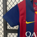 Conjunto Retrô Infantil Barcelona l 2014/15 Torcedor Grena