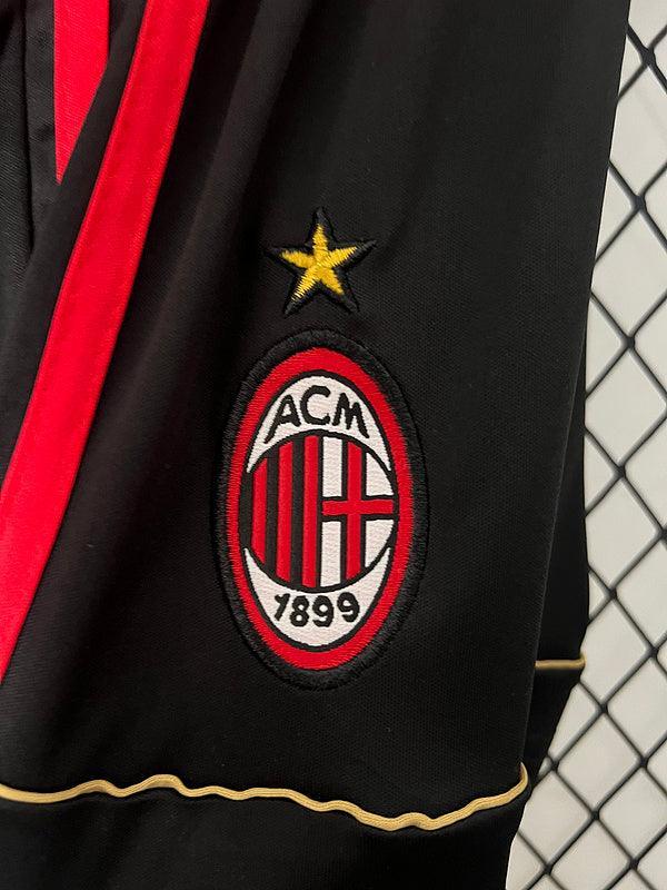 Conjunto Retrô Infantil Milan l 2006/07 Torcedor Rubronegra