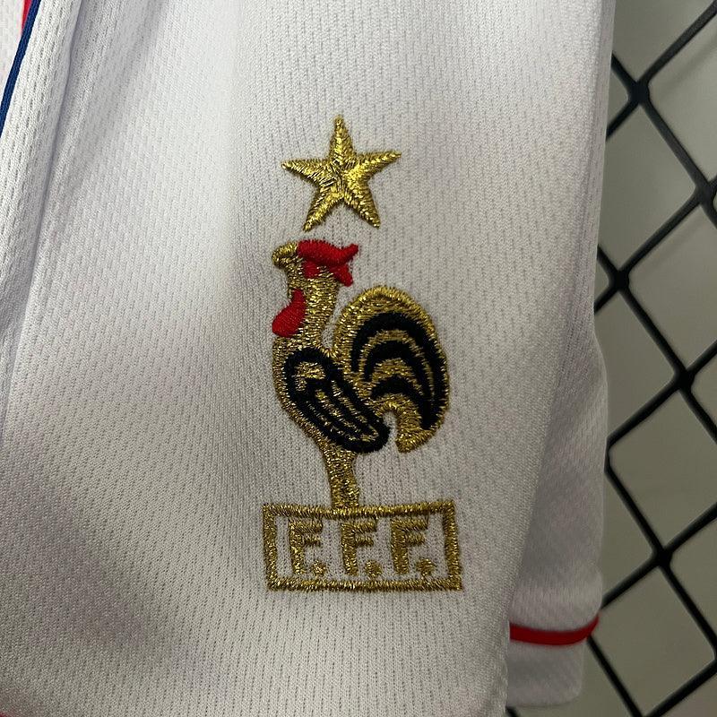 Conjunto Retrô Infantil Seleção França l 1998 Azul Modelo Torcedor