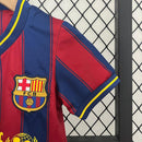 Conjunto Retrô Infantil Barcelona l 2009/10 Torcedor Grena