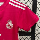 Conjunto Retrô Infantil Real Madrid ll 2014/15 Vermelho Modelo Torcedor