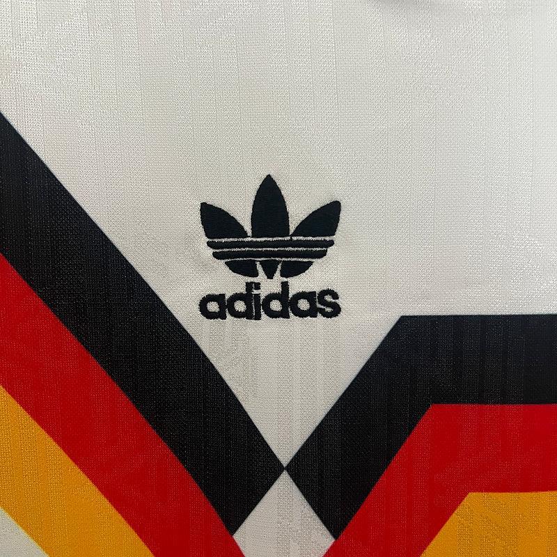 Conjunto Retrô Infantil Seleção Alemanha l 1990 Branco Modelo Torcedor