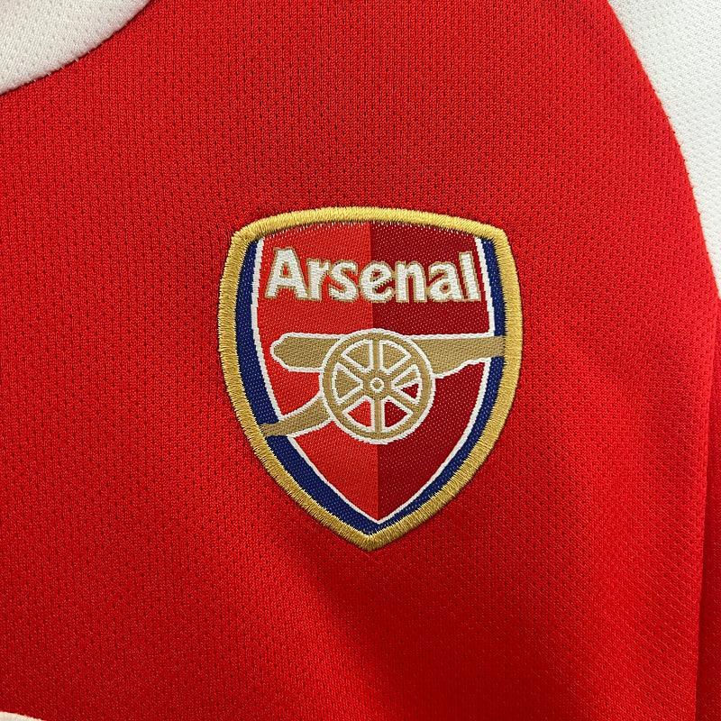 Conjunto Retrô Infantil Arsenal l 02/04 Torcedor Vermelho