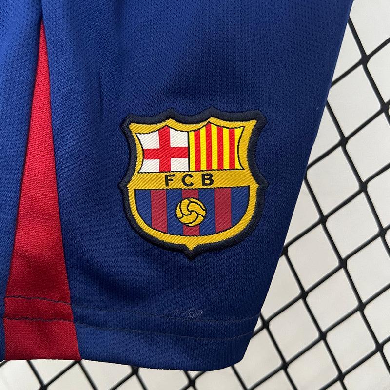Conjunto Retrô Infantil Barcelona l 2008/09 Torcedor Grena