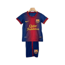 Conjunto Retrô Infantil Barcelona l 2012/13 Torcedor Grena