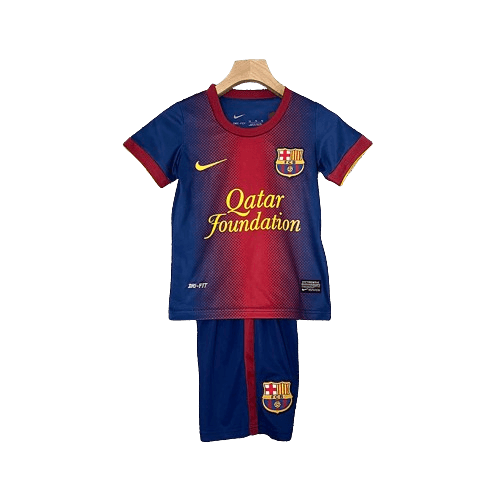 Conjunto Retrô Infantil Barcelona l 2012/13 Torcedor Grena