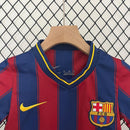 Conjunto Retrô Infantil Barcelona l 2009/10 Torcedor Grena