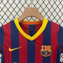 Conjunto Retrô Infantil Barcelona l 2013/14 Torcedor Grena