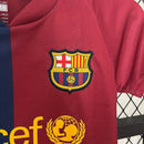 Conjunto Retrô Infantil Barcelona l 2008/09 Torcedor Grena
