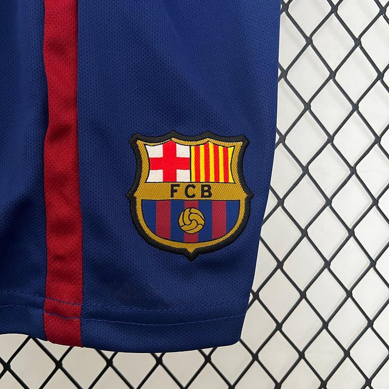 Conjunto Retrô Infantil Barcelona l 2014/15 Torcedor Grena