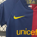Conjunto Retrô Infantil Barcelona l 2008/09 Torcedor Grena