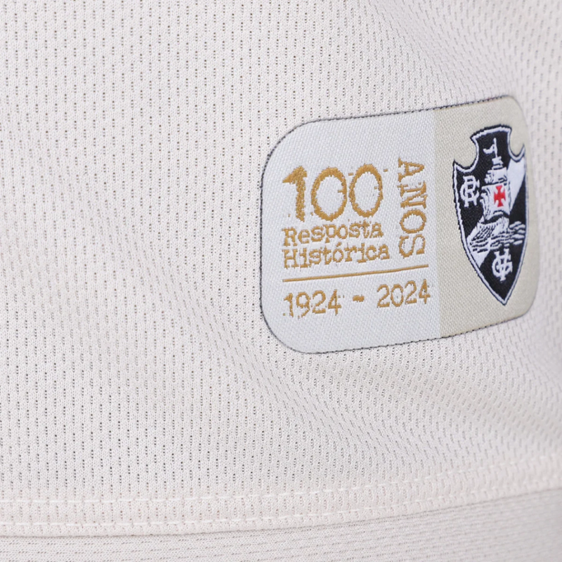 Camisa Vasco III 2024 - 100 anos Resposta Histórica Kappa Masculina Bege